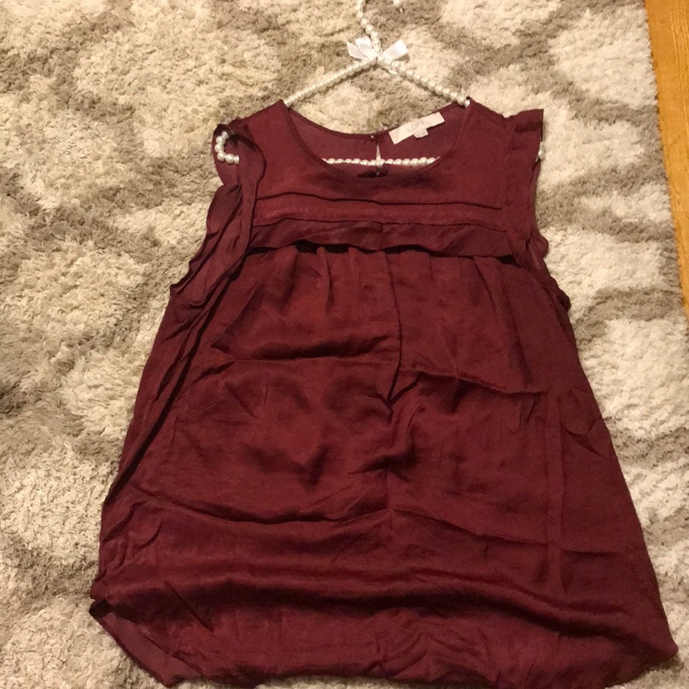 Loft maternity maroon blouse